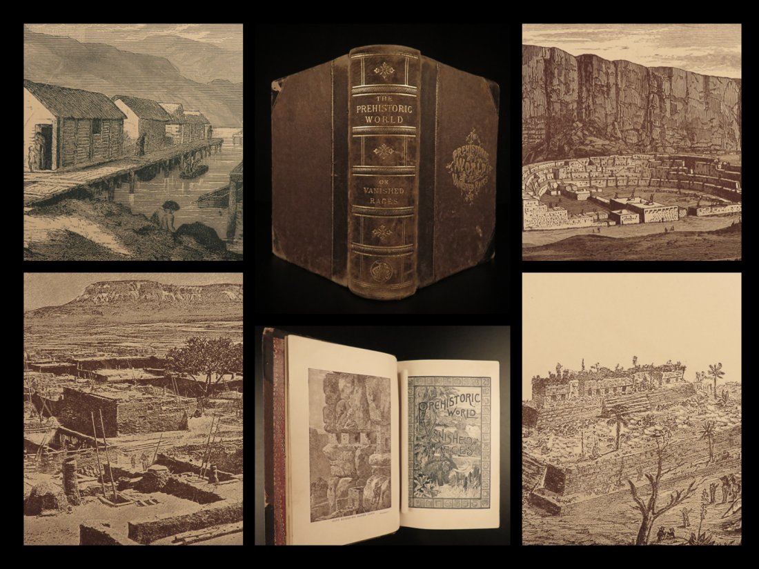 1885 1ed Prehistoric World Vanished Races Indians Peru: 1885 1ed Prehistoric World Vanished Races Indians Peru Maya Tribes Illustrated The Prehistoric World is an archaeological, geological and historical look at cultures and life of humankind in prehistor