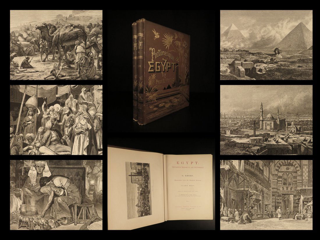 1887 HUGE 1st ed EGYPT Illustrated ENORMOUS Egyptian (1 of 10)