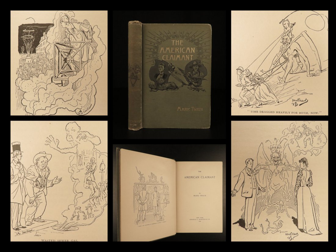 1892 1st ed Mark Twain American Claimant Samuel Clemens: 1892 1st ed Mark Twain American Claimant Samuel Clemens Beard Illustrated FAMOUS â€œNothing breaks up an authors progress like having to stop every few pages to fuss-up the weather. Thus it is pla