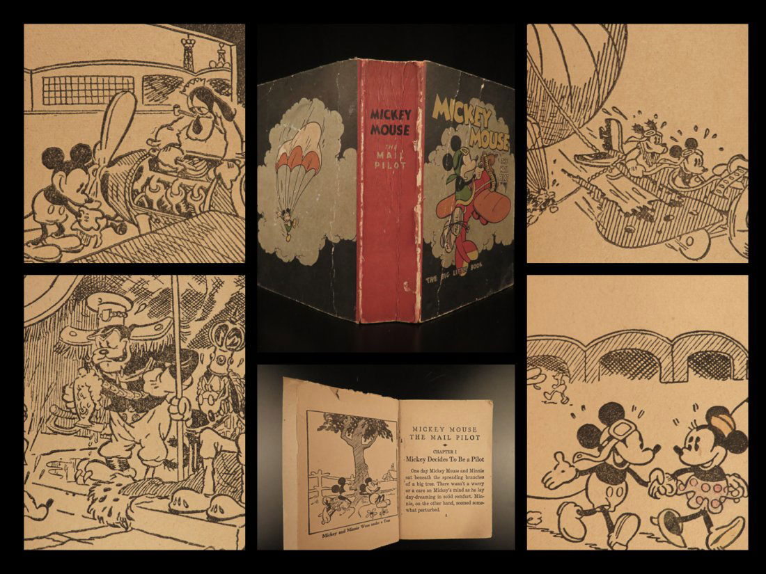 1933 1ed Mickey Mouse The Mail Pilot Walt DISNEY (1 of 10)