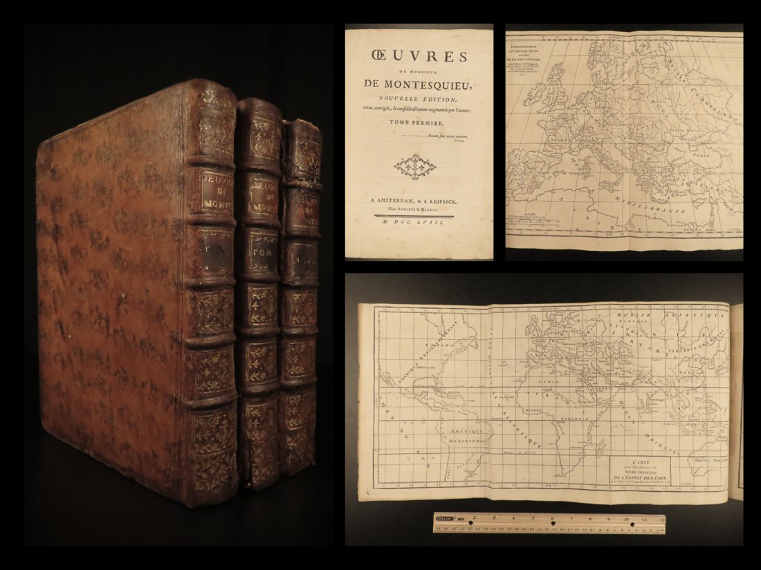 1758 RARE Montesquieu Spirit of the Laws Political: 1758 RARE Montesquieu Spirit of the Laws Political Philosophy Government MAPS â€œUseless laws weaken the necessary laws.” â€• Montesquieu, The Spirit of the Laws Charles-Louis de Montes