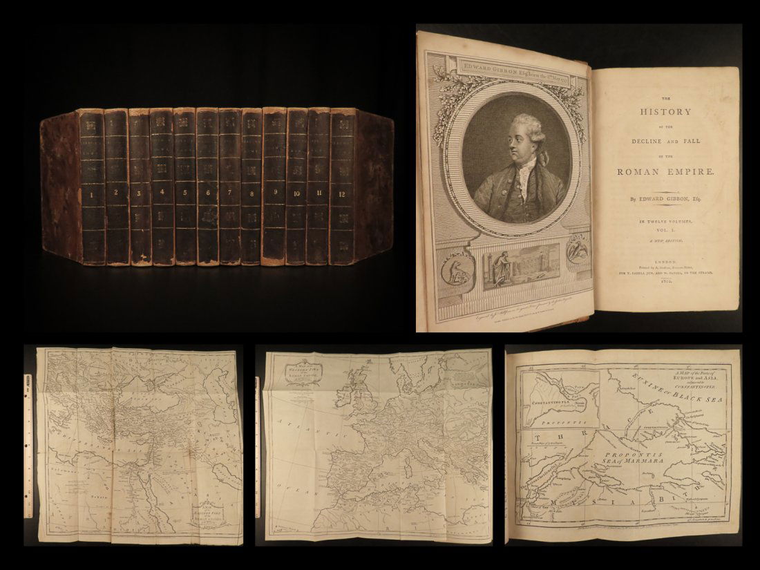 1802 FAMOUS Edward Gibbon Decline & Fall of Roman (1 of 10)