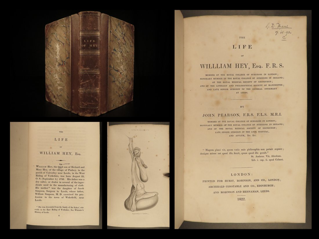 1822 SURGERY 1st ed Life of William Hey English (1 of 10)