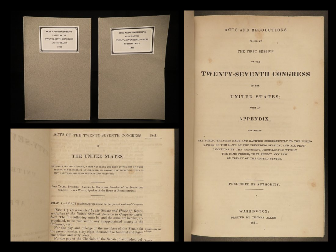 1841 Acts of United States Congress INDIANS Seminole (1 of 10)