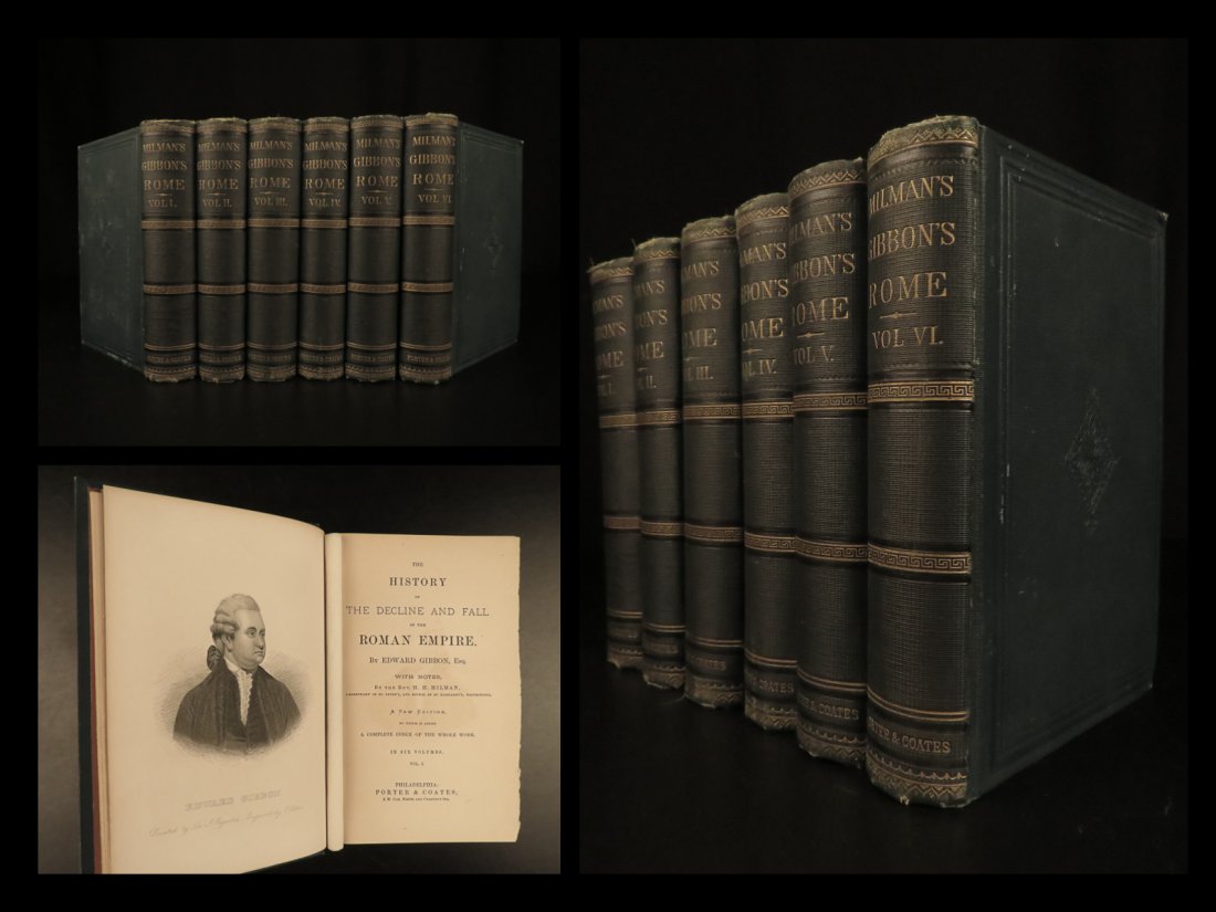 1845 FAMOUS Edward Gibbon Decline & Fall of Roman (1 of 10)