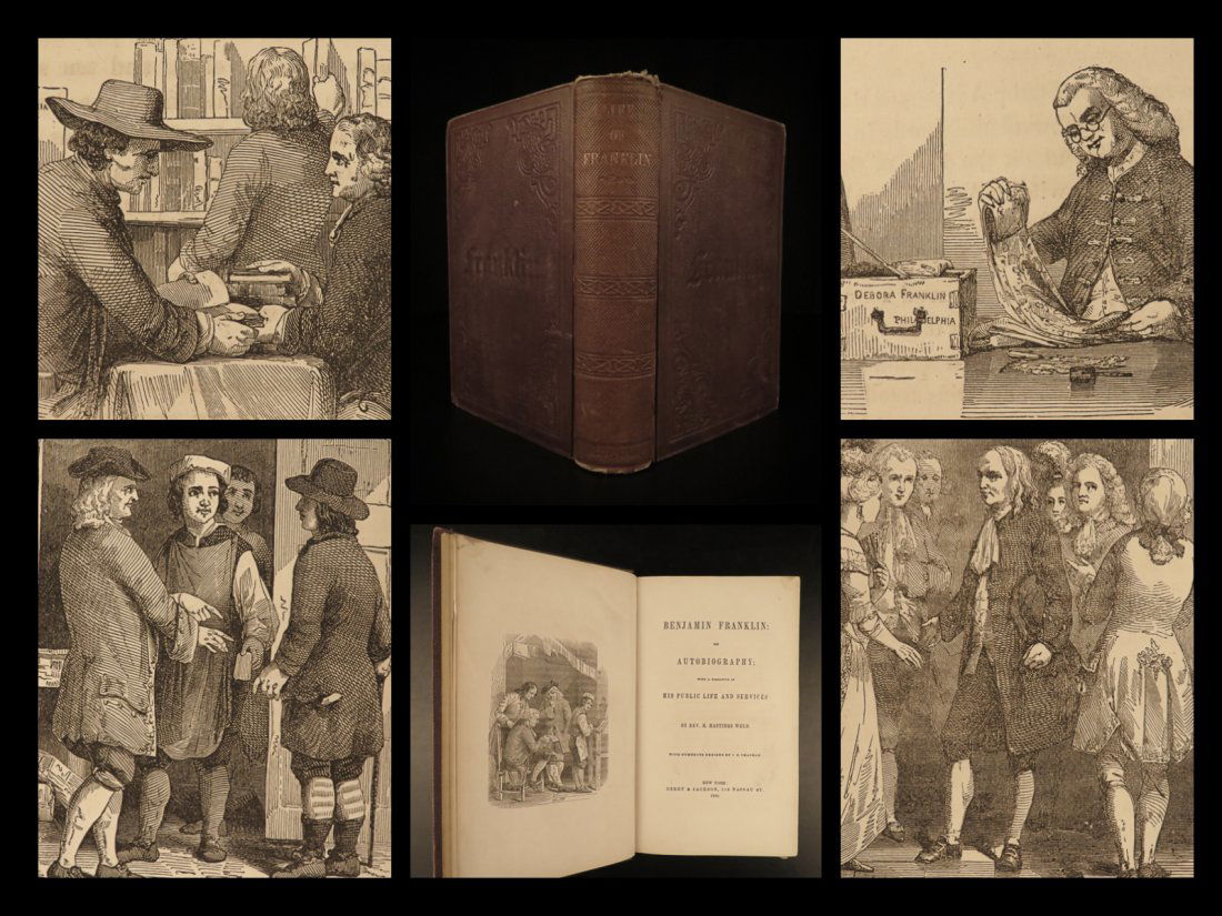 1859 Life of Benjamin Franklin Electricity America Laws (1 of 10)