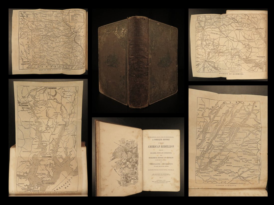 1863 American Rebellion CIVIL WAR Missouri Union: 1863 American Rebellion CIVIL WAR Missouri Union Portraits STORKE Confederate Elliot Storkes â€œComplete History of the American Rebellion” is a rare 19th-century account of the Civil War. W