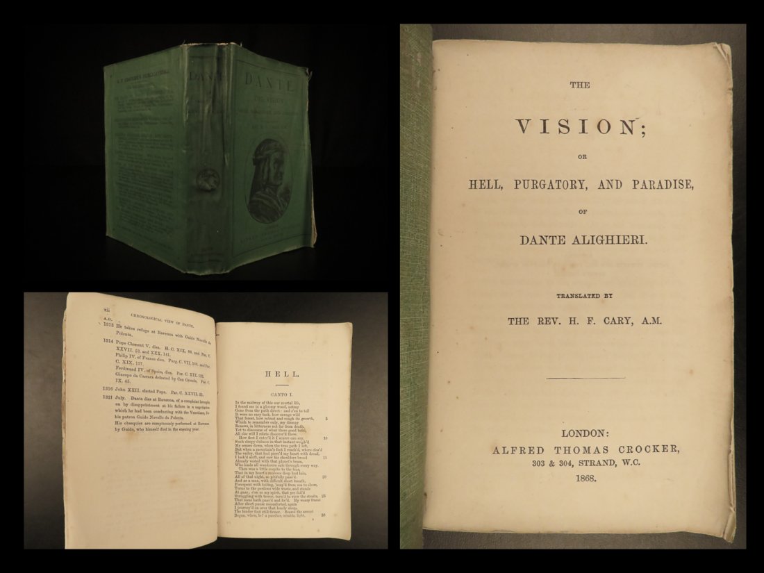 1868 Divine Comedy DANTE Vision Inferno Paradise (1 of 10)