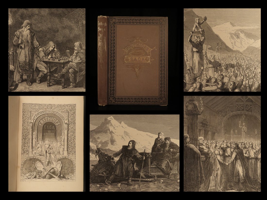 1878 VIKINGS Frithjofs Saga Norse Mythology Epic: 1878 VIKINGS Frithjofs Saga Norse Mythology Epic Swedish Poetry Iceland English Frithjofs Saga is a classic Norse mythology tale following the story of King Beli of Sogn and his Viking friend Thorstei