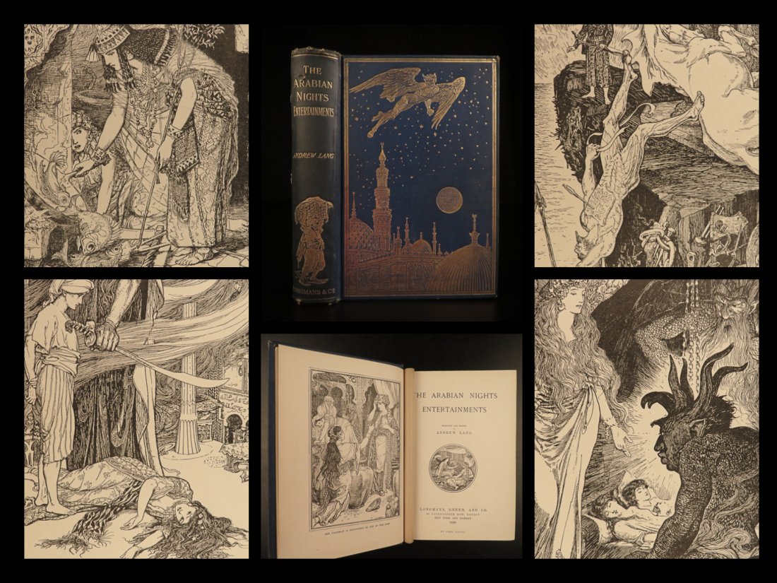 1898 1ed Arabian Nights Andrew Lang Fairy Tales: 1898 1ed Arabian Nights Andrew Lang Fairy Tales Illustrated Ali Baba Aladdin â€œA loss that can be repaired by money is not of such very great importance.” â€“ The Arabian Nights During