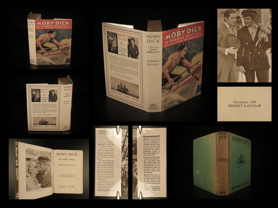1925 Moby Dick Herman Melville Whaling Illustrated: 1925 Moby Dick Herman Melville Whaling Illustrated Silent Film ed John Barrymore â€œI know not all that may be coming, but be it what it will, Ill go to it laughing.” â€• Herman Melvill