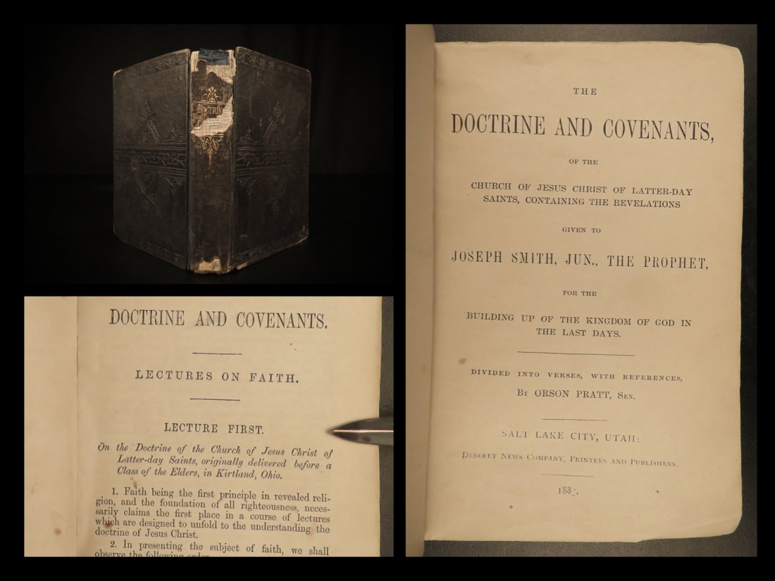 1883 Mormon Doctrine & Covenants Joseph Smith Mormonism (1 of 10)