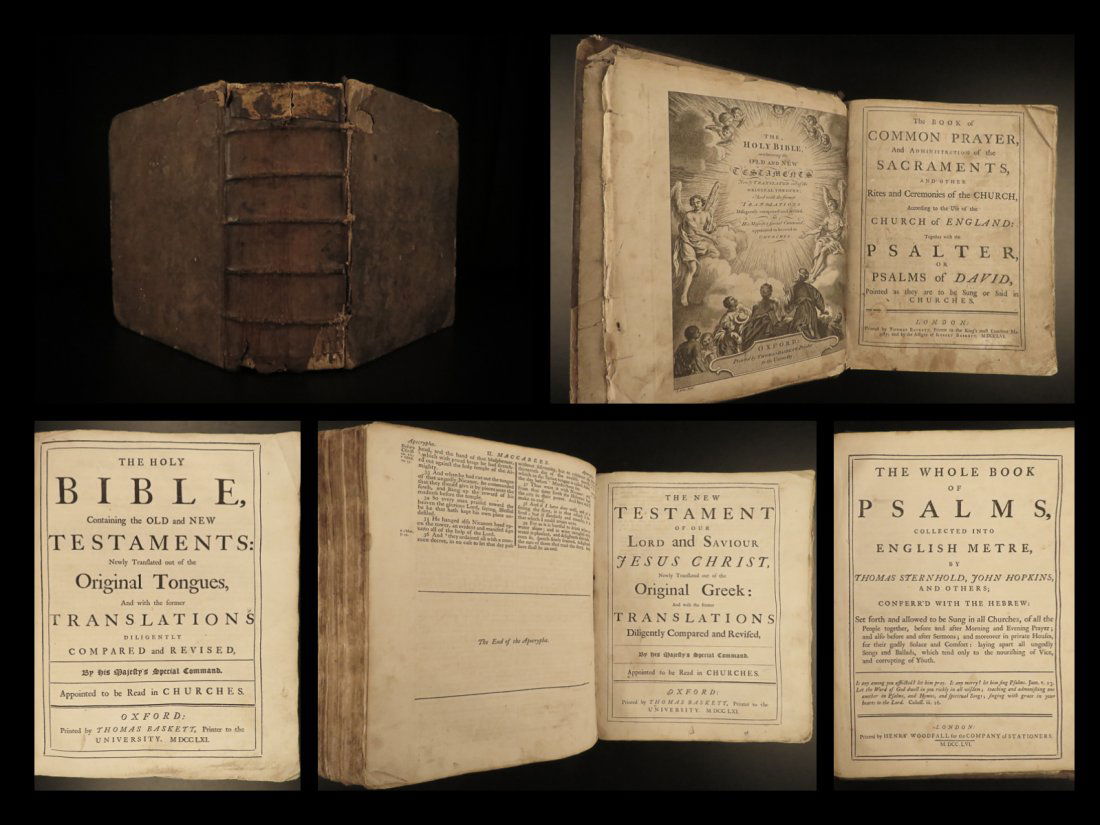 1761 Baskett Holy BIBLE + Book of Common Prayer (1 of 10)