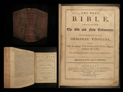 1789 Cambridge Holy BIBLE John Archdeacon King James: 1789 Cambridge Holy BIBLE John Archdeacon King James KJV Apocrypha Psalms HUGE A rare and valuable 1789 Cambridge Holy Bible by John Archdeacon. In the late 18th-century, Archdeacon published