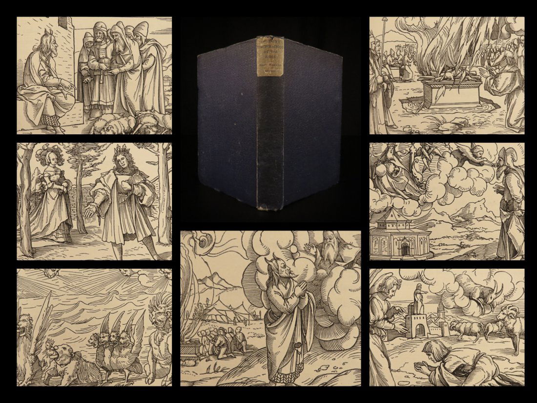 1830 1ed Hans Holbein Old Testament Bible Engravings: 1830 1ed Hans Holbein Old Testament Bible Engravings Icones ART Aldus Dibdin An exquisite collection of Hans Holbein engravings of famous Old Testament Bible scenes. Icones Veteris Testamenti features