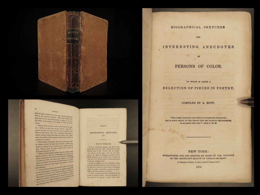 1854 Abigail Mott Persons of Color American SLAVERY (1 of 10)