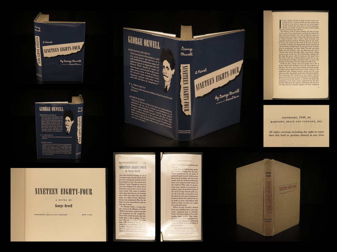 1949 George Orwell Nineteen Eighty-Four Dystopian SciFi (1 of 10)