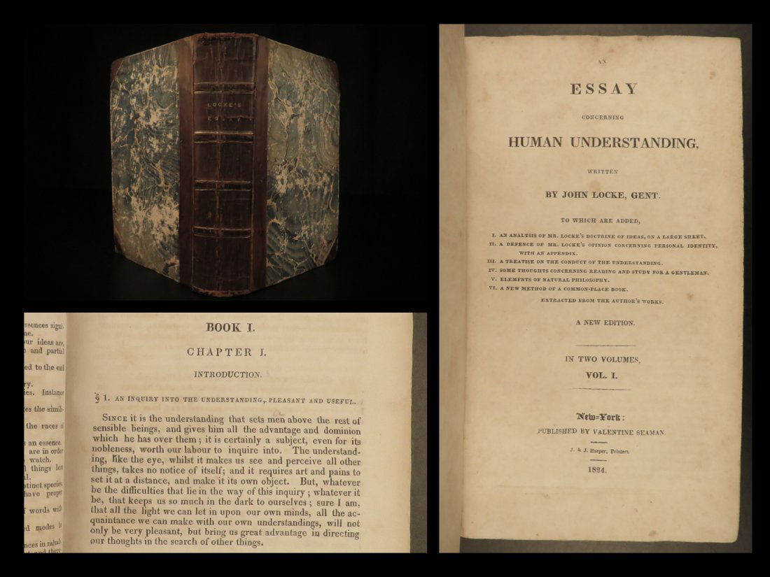 1824 John LOCKE Essay Concerning Human Understanding (1 of 10)
