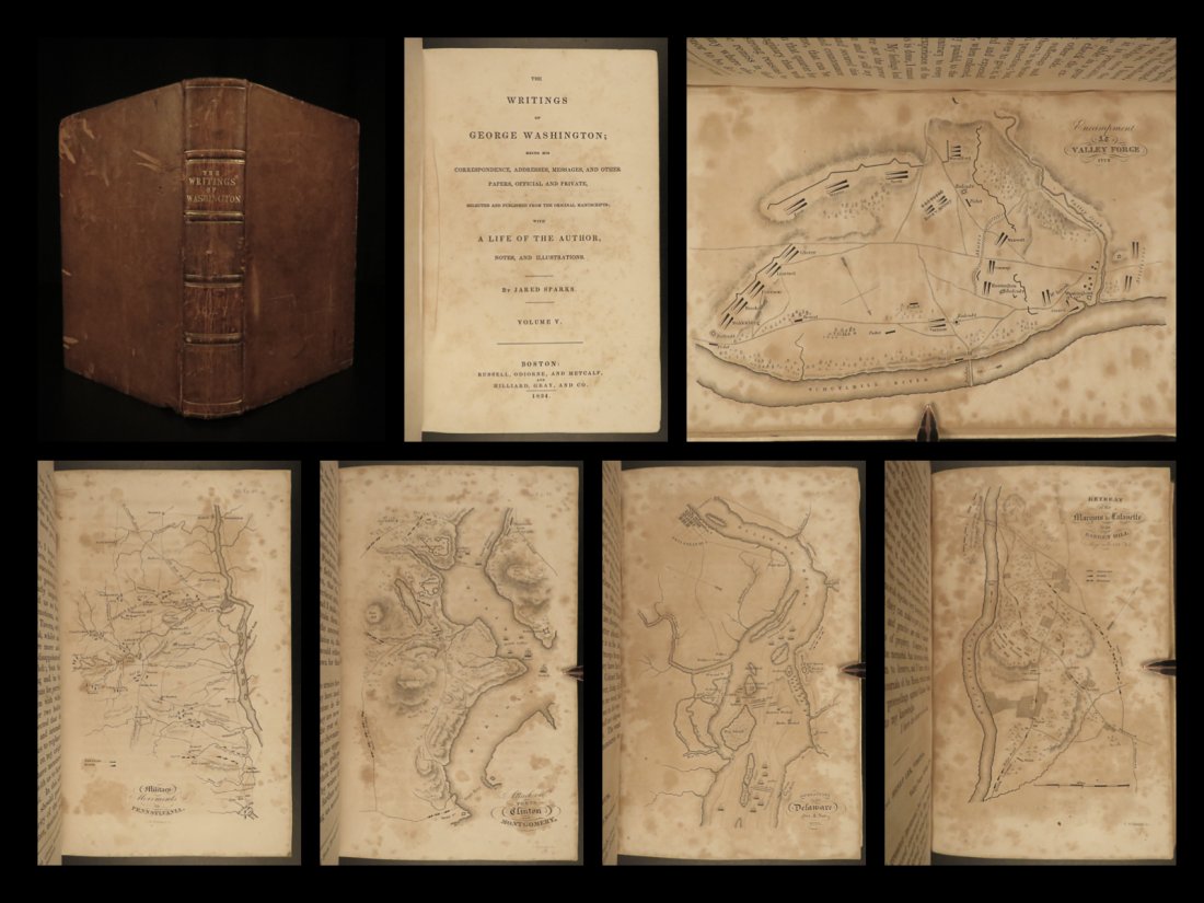 1834 George Washington Complete Works Americana Sparks: 1834 George Washington Complete Works Americana Sparks Letters Illustrated â€œIf freedom of speech is taken away, then dumb and silent we may be led, like sheep to the slaughter.” â€“ G