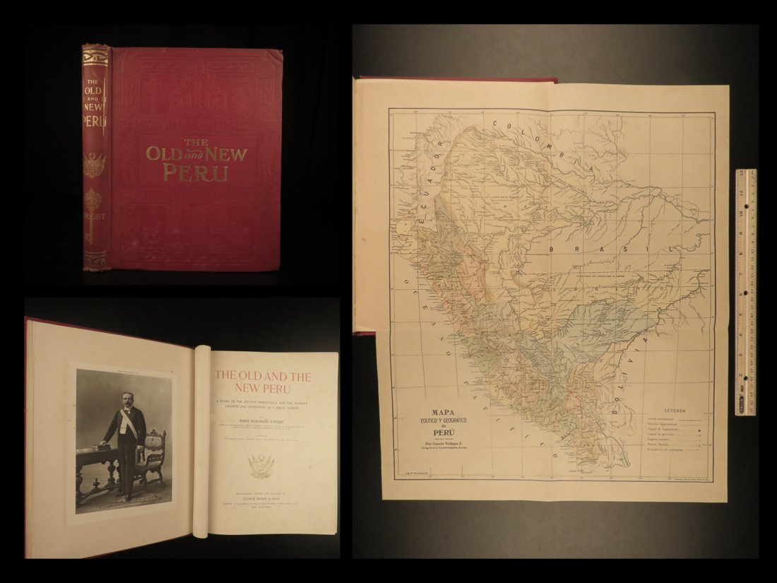 1908 PERU 1ed Old New Illustrated Travel Guide Wright (1 of 10)