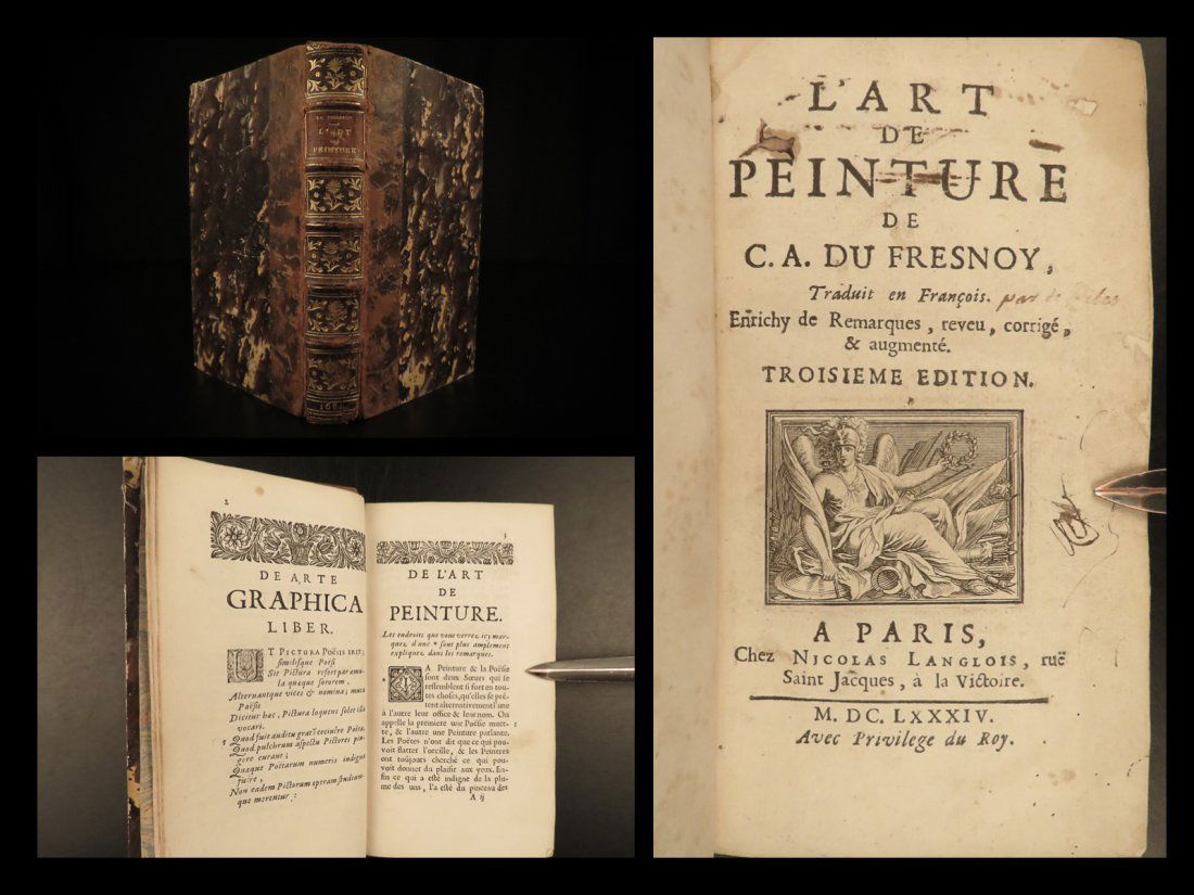 1684 Art of Painting Charles Alphonse du Fresnoy French (1 of 10)