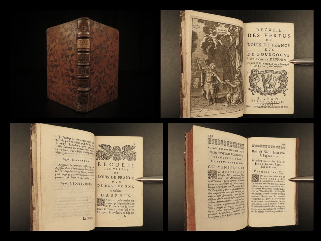 1712 1ed Isaac Martineau Louis XV Father Catholic: 1712 1ed Isaac Martineau Louis XV Father Catholic Church Liturgy Bible Prayers Isaac Martineau was an important French author better-known for being the father of Louis XV of France. This rather curio
