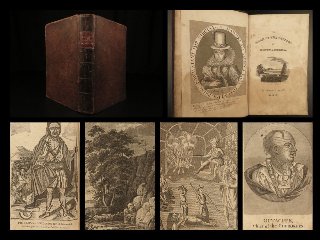 1834 Indian Biography Iroquois Cherokee Squanto Tecumse (1 of 10)