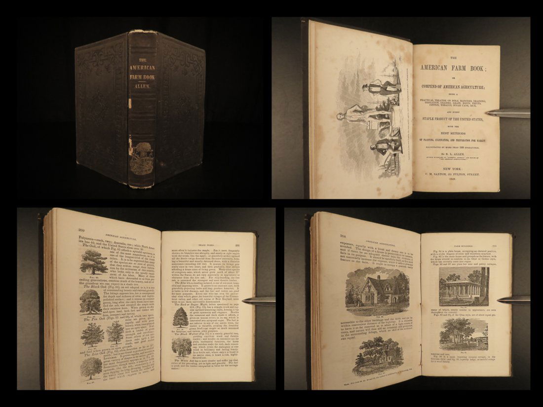 1849 1st ed American Farm Book Agriculture Farming (1 of 10)
