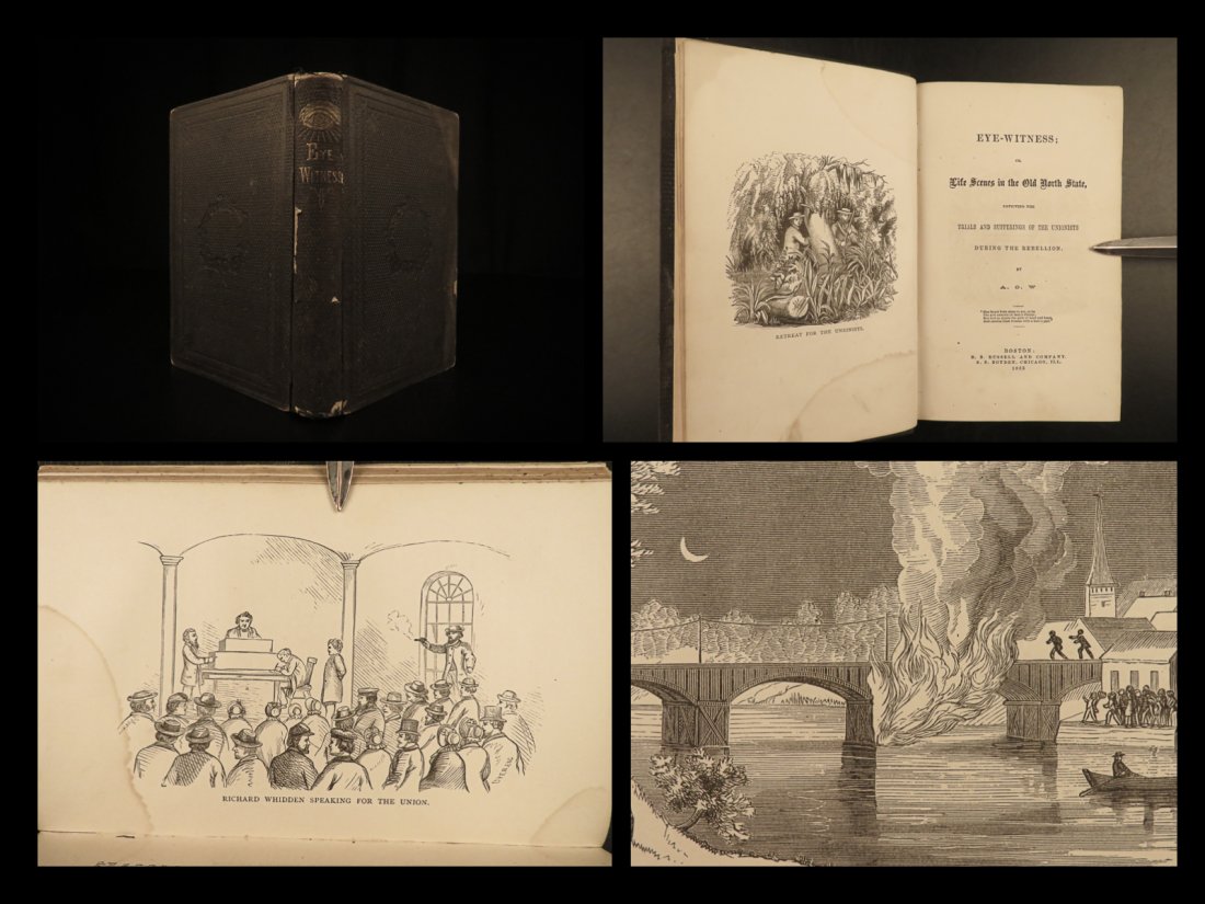 1865 1ed CIVIL WAR Eyewitness by AO Wheeler Slavery: 1865 1ed CIVIL WAR Eyewitness by AO Wheeler Slavery Unionists Southern Women Few events in American history spurred as many books as the Civil War. A.O. Wheelers â€œEye-Witness” is one such 