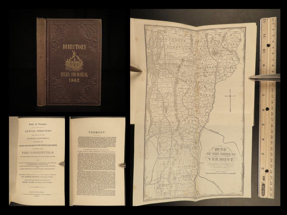 1867 Vermont Directory United States Constitution (1 of 10)