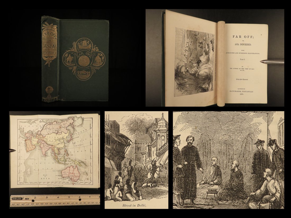 1875 Far Off ASIA Voyages Holy Land Japan China Arab: 1875 Far Off ASIA Voyages Holy Land Japan China Arab Dragon Tibet COLOR Map â€œFar Off” by Favell Mortimer was a guide of the world to help broaden the horizons of her readers to be enamored