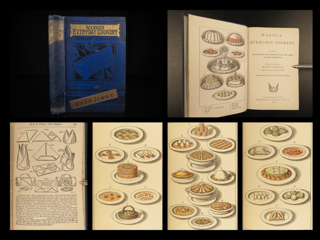 1887 Jewry Everyday Cookery Cooking Food Illustrated: 1887 Jewry Everyday Cookery Cooking Food Illustrated Baking Recipes Wine Warne Mary Jewrys â€œEveryday Cookery” is a late 19th-century cookbook â€“ one of the most oft-used cookbooks of