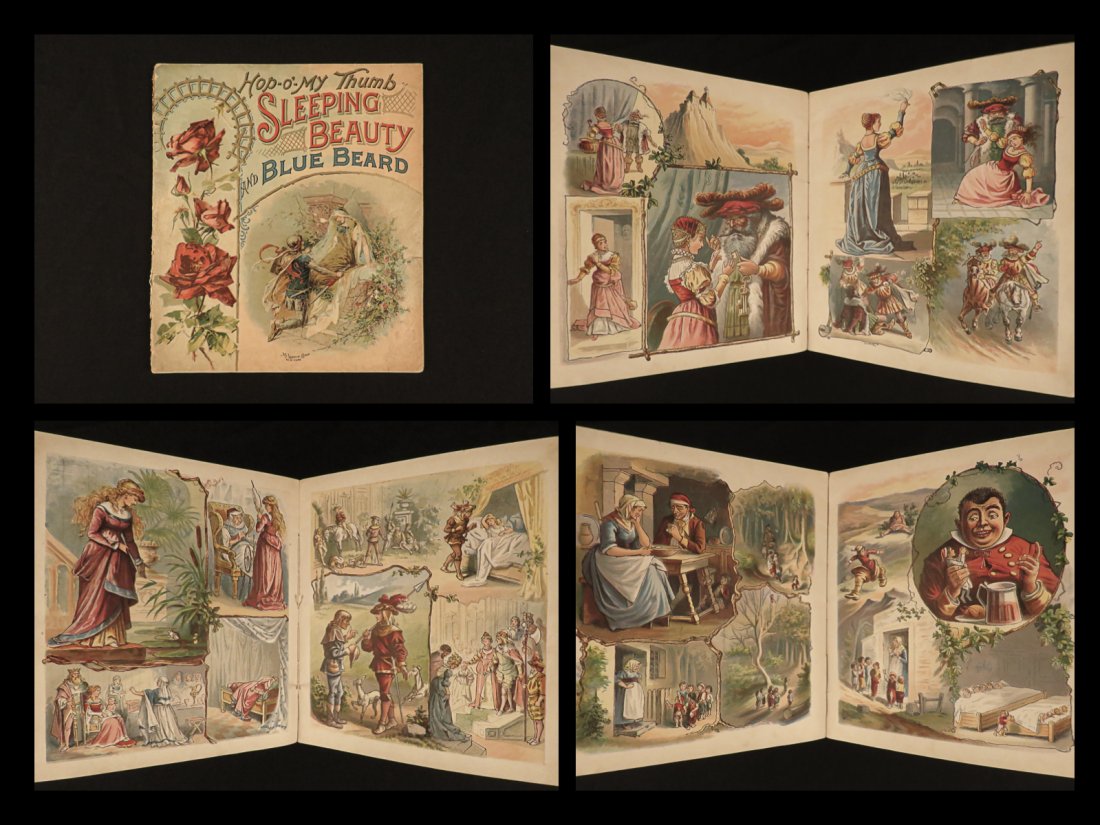 1896 NURSERY Illustrated Childrens Fairy Tales Sleeping: 1896 NURSERY Illustrated Childrens Fairy Tales Sleeping Beauty Blue Beard Three classic fairy tales in one beautifully illustrated book! Experience the horror of Blue Beards manor, the magic of Sleepi