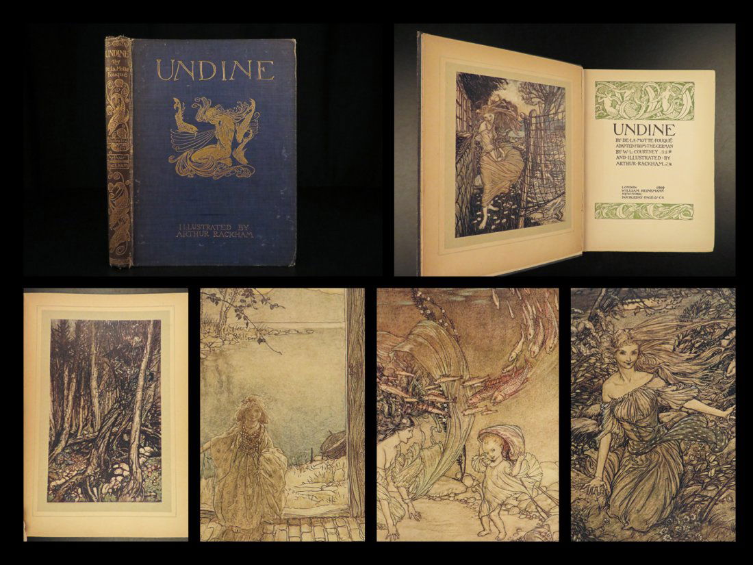 1909 1ed UNDINE Motte-FouqueÌ Fairy Tales Arthur (1 of 10)