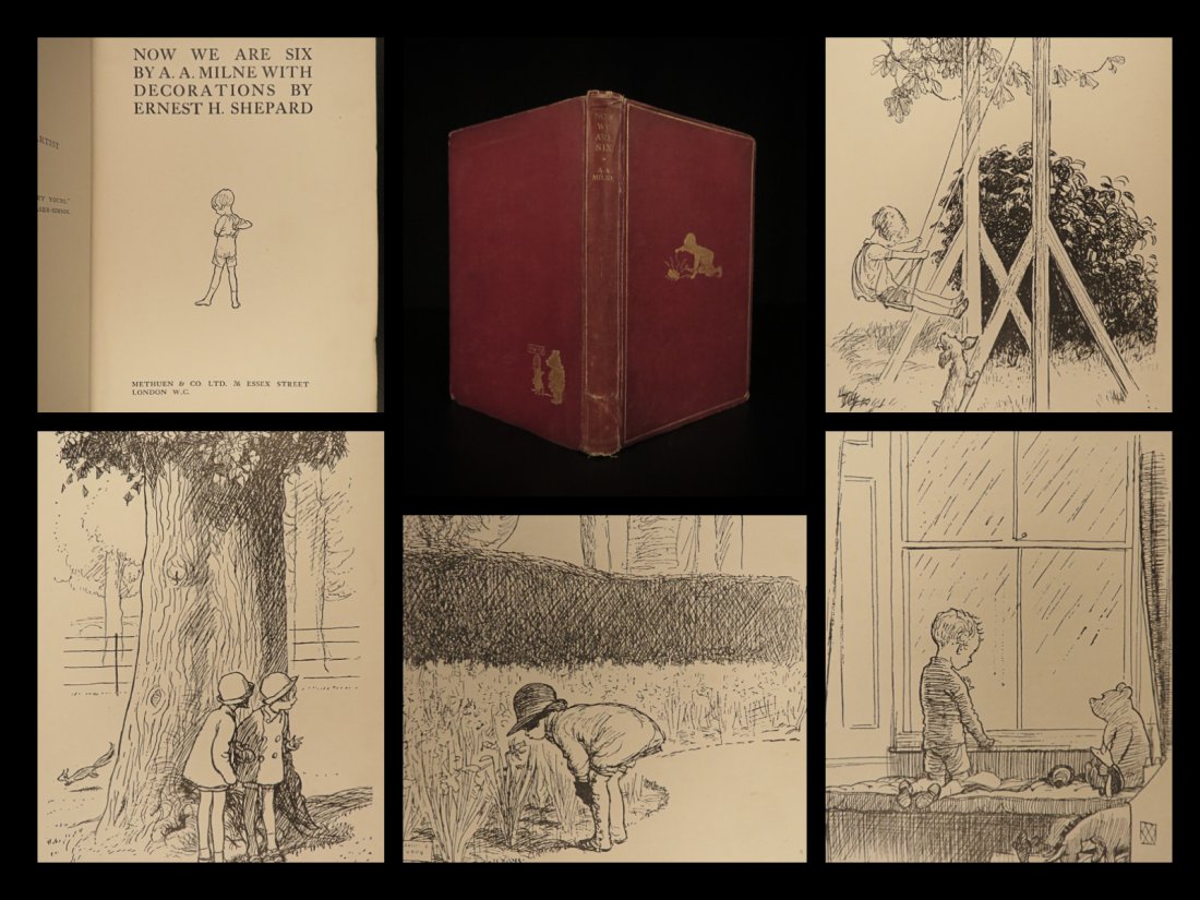 1927 1st ed 1st Winnie the Pooh Milne Now We Are Six: 1927 1st ed 1st Winnie the Pooh Milne Now We Are Six Illustrated Poems CLASSIC â€œSome people care too much. I think its called love.” â€• A.A. Milne, Winnie-the-Pooh A rare first editi