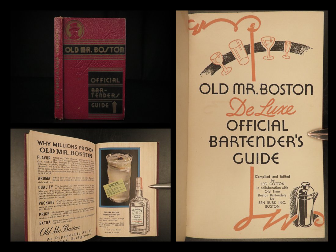 1936 Old Mr. Boston Bartenders Guide Liquor Alcohol (1 of 10)