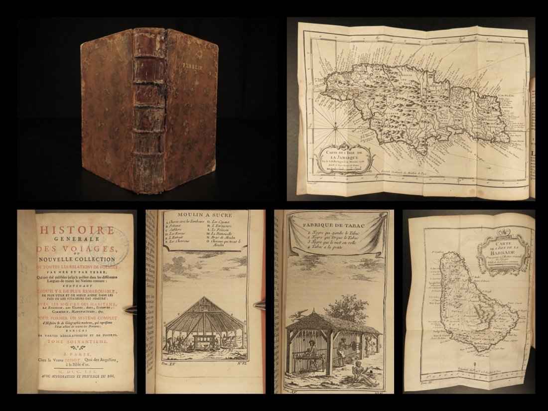 1759 Voyages in CARIBBEAN Jamaica Barbados MAPS Pirates America Slave Trade: 1759 Voyages in CARIBBEAN Jamaica Barbados MAPS Pirates America Slave Trade The General History of Voyages by abbe Prevost is one of the largest and most impressive collections of stories of expeditio