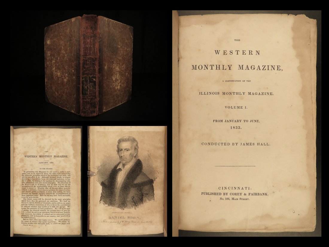 1833 RARE Western Monthly Magazine Essays Bryant Poetry History of Illinois: 1833 RARE Western Monthly Magazine Essays Bryant Poetry History of Illinois First published in 1833, The Western Monthly Magazine was an American periodical filled with essays and articles on numerous