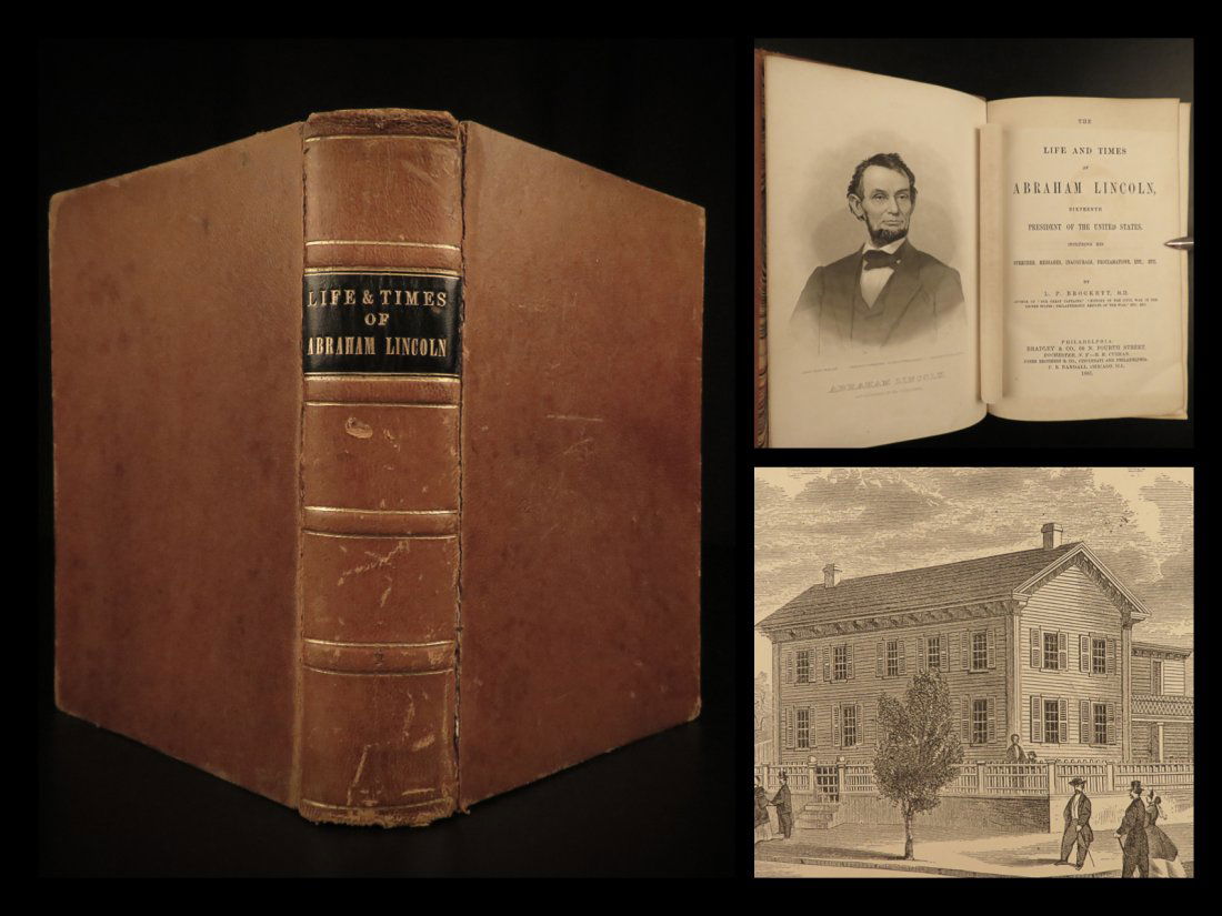 1865 1st ed Abraham Lincoln Civil War President Assassination Speeches Brockett (1 of 10)