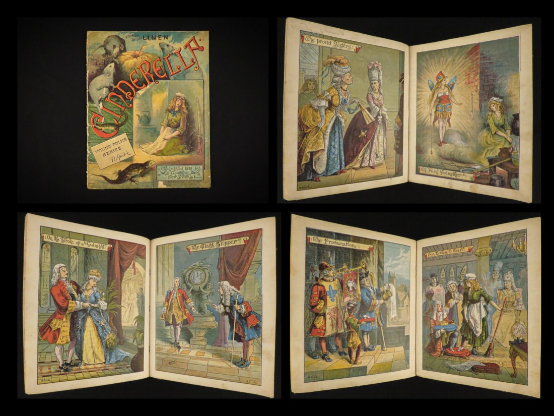 1888 NURSERY Cinderella Illustrated Childrens Fairy Tale Richard AndrÃ© Art: 1888 NURSERY Cinderella Illustrated Childrens Fairy Tale Richard AndrÃ© Art A beautifully illustrated copy of the classic fairy tale, Cinderella! The legend was first made famous by Charles Perrault