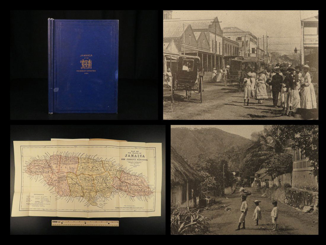 1893 1ed Jamaica at Chicago Worlds Fair Christopher Columbus Voyages MAP (1 of 10)