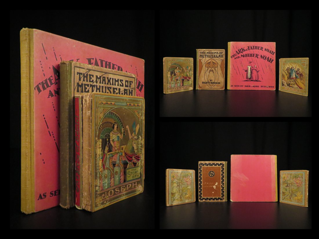 1895 Childrens BIBLE Stories Gelett Burgess Maxims Illustrated 4 Book Lot (1 of 10)