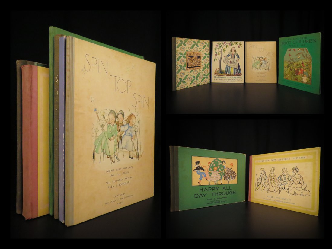 1917 Childrens Book Lot AA Milne Marie Lawson Rhymes Poetry Illustrated 6v (1 of 10)