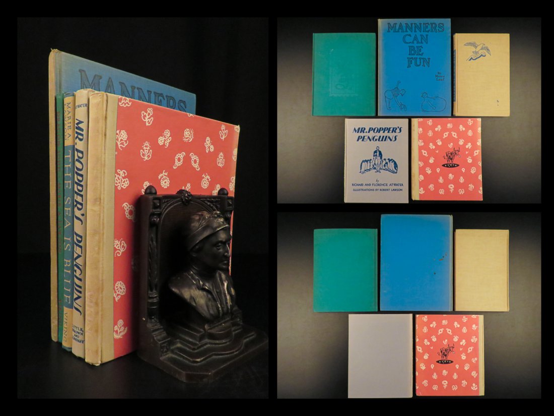 1936 Robert Marie Lawson Poppers Penguins Ferdinand the Bull 5 Book Lot (1 of 10)