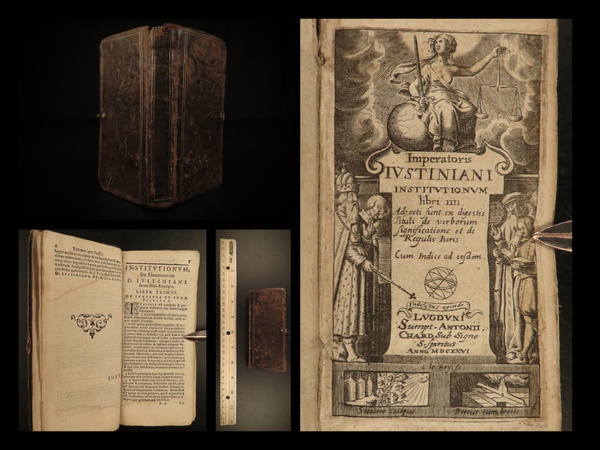 1626 Law Justinian Institutes Codex Rome Corpus Juris Latin Pocket ...
