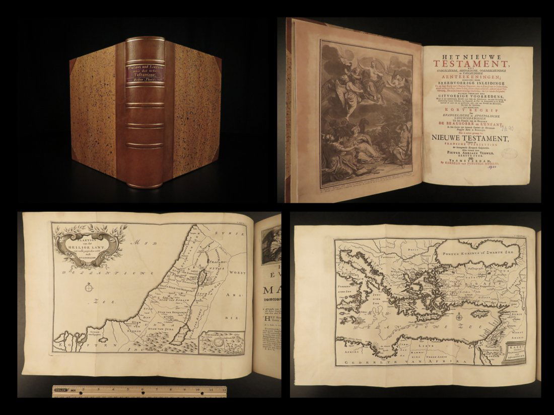 1753 1ed DUTCH New Testament Holy BIBLE Adriaen Verwer MAPS Beausobre Lenfant (1 of 10)