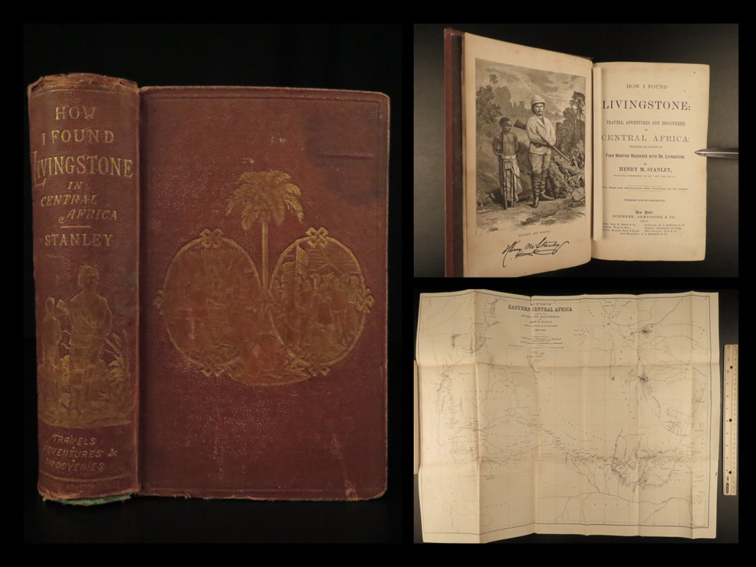 1872 AFRICA MAPS 1ed Stanley How I Found David Livingstone Missionary Voyages (1 of 10)