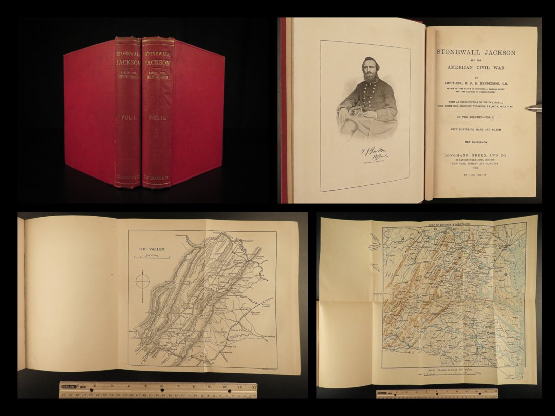 1909 Stonewall Jackson American Civil War Confederate Battle MAPS Henderson (1 of 10)