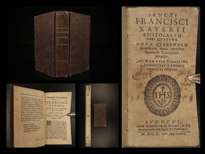 1650 RARE Saint Francis Xavier Life & Letters by Torsellino Jesuit Asia Latin: 1650 RARE Saint Francis Xavier Life & Letters by Torsellino Jesuit Asia Latin Saint Francis Xavier was a 16th-century monastic, known for his miracles and most notably the patron saint of missionaries