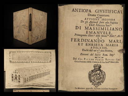 1662 Italian Opera Antiopa Giustificata 1ed Pietro Bissari Drama Stage Dueling: 1662 Italian Opera Antiopa Giustificata 1ed Pietro Bissari Drama Stage Dueling Pietro Bissari was a 17th-century Italian writer best-known for his libretti of Italian operas. One of Bissaris best